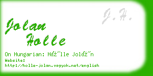 jolan holle business card